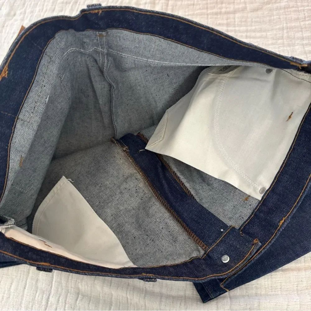 Vintage 80s Levi’s Saddleman Bootcut Jeans Deadstock 20517-0217 40x30 Orange Tab